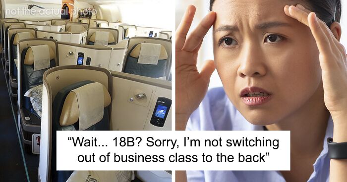 Karen Gets Angry After Her Attempt To Sit With Her Husband In Business Class Gets Shut Down