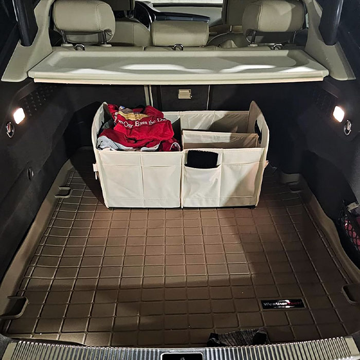 An Ultra-Organized Car Trunk Organizer That'll Bring Magical Order To The Chaos Of Your Girly Road Trip Necessities