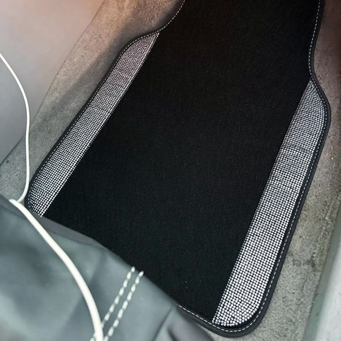 Add Sparkle To Your Journeys With Bling Diamond Car Floor Mats, For A Glamorous Ride!