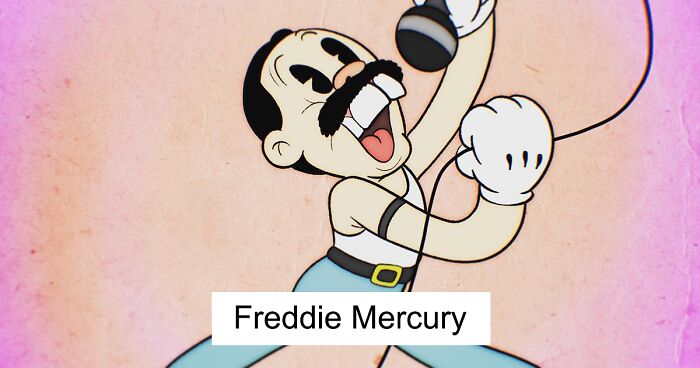 Artist Reimagines 20 Rock Legends As Cartoon Characters From The 1930s