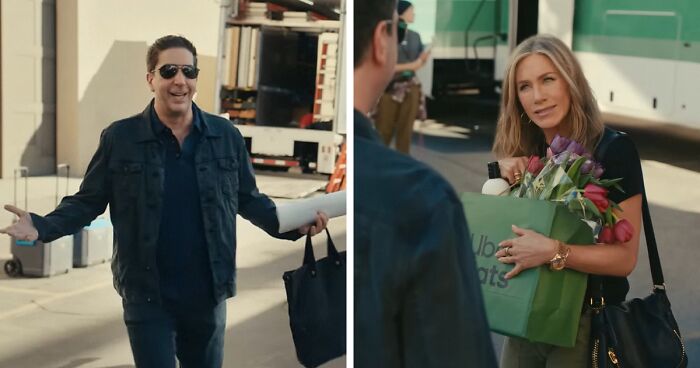 Jennifer Aniston And David Schwimmer Reunite In New Ad, Joined By Victoria And David Beckham