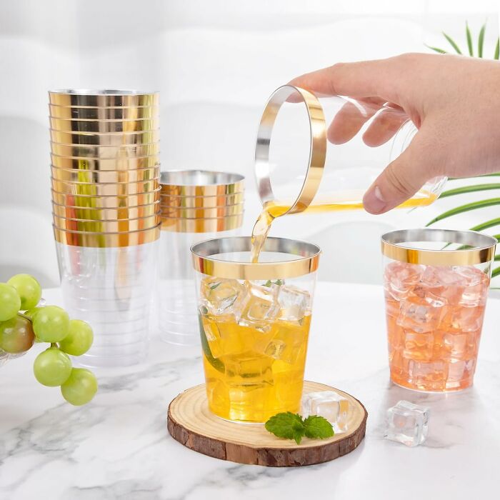 Celebrate In Style With I00000 Gold Plastic Cups: Elevate Your Party With Elegance And Convenience!