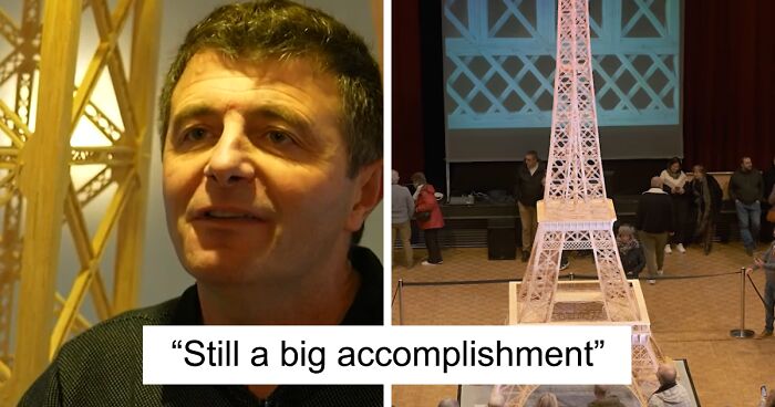 Man’s 23ft Eiffel Tower Made Of Matches Disqualified From World Record After He Used Wrong Kind