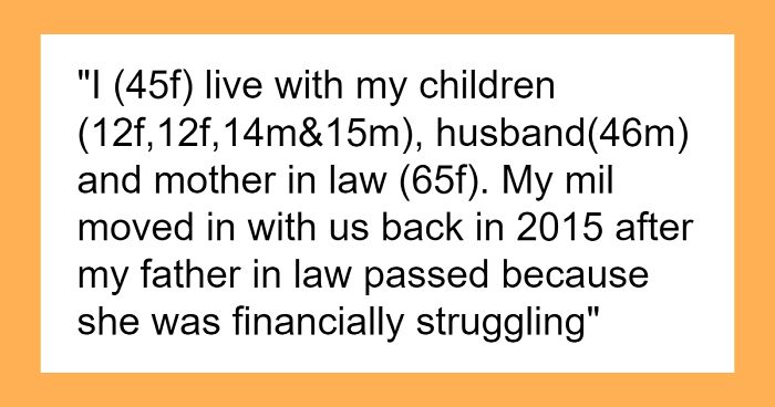 Woman Is Pissed At MIL For Hitting On Father And Calling Cops On Parents, Gives Her 2 Weeks To Move