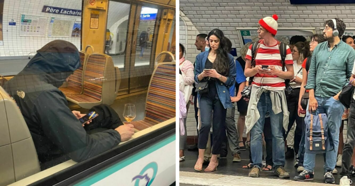 65 Times People Spotted The Wildest Things On The Paris Metro And Had To Snap A Pic