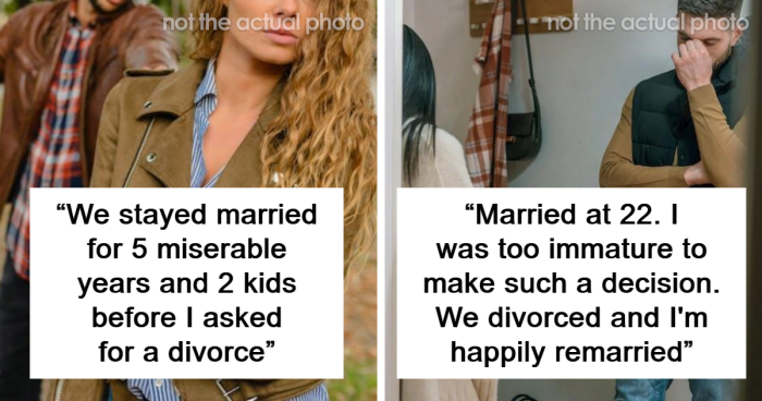 “Divorced And Remarried Now”: 52 People That Married Early In Life Share Their Stories