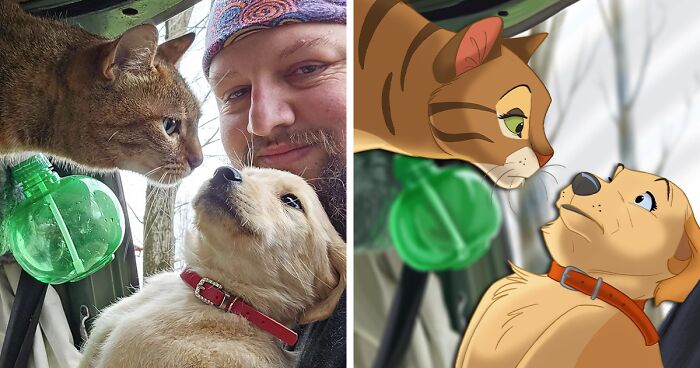 Artist Creates Adorable Pet Portraits In A Disney-Inspired Style (22 New Pics)