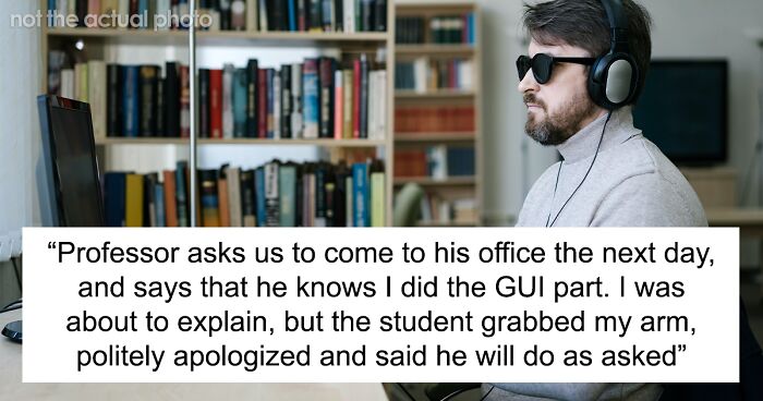 “What Professor Asks For, Professor Gets”: Blind Student Maliciously Complies With An Assignment