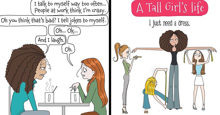 This Artist Shares Her Own Ups And Downs In The Comic Series “Tall N Curly” (20 Pics)