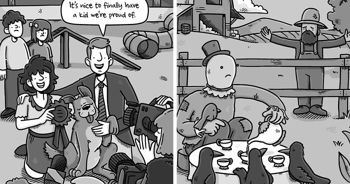 30 New Single-Panel Cartoons Featuring Absurd And Dark Humor By Ryan Mason