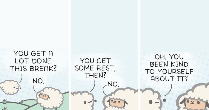 “Sheep And Cloud”: My 40 New Funny Comics With Slightly Dark Themes