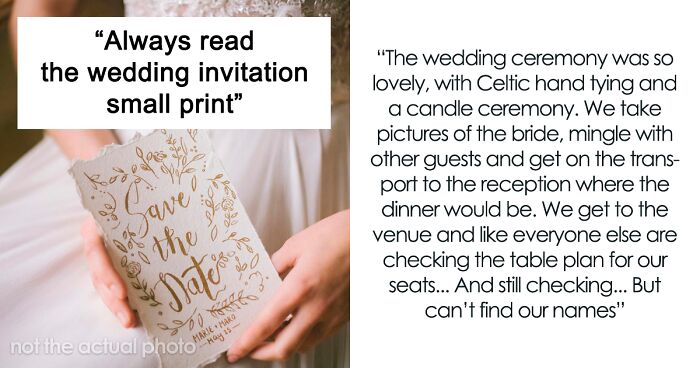 Woman Finds Out She Was Invited To Wedding On Different Terms, Takes Part Of The Gift Back