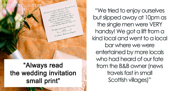 Woman Mortified After Discovering The Small Print On A Wedding Invitation After The Ceremony