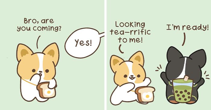 26 Comics About A Lovable Corgi That Appreciates The Beauty In All Animals Whether Big Or Small