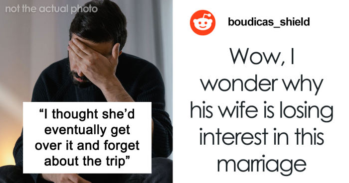 Man Upset Wife Booked A Trip With A Coworker, Wife Claps Back With Important Details He Left Out