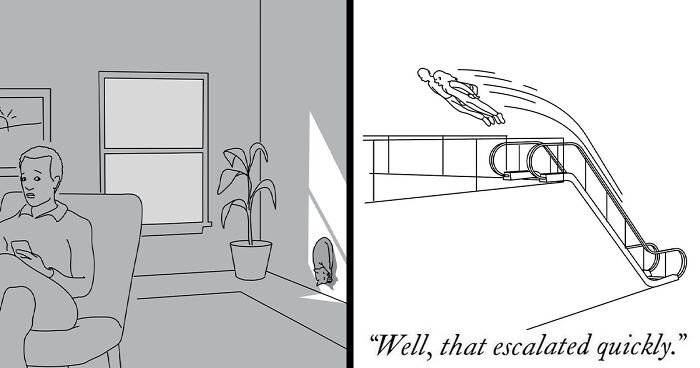 40 One-Panel Comics By Adam Douglas Thompson That Are A Mix Of Clever Humor And Simplicity