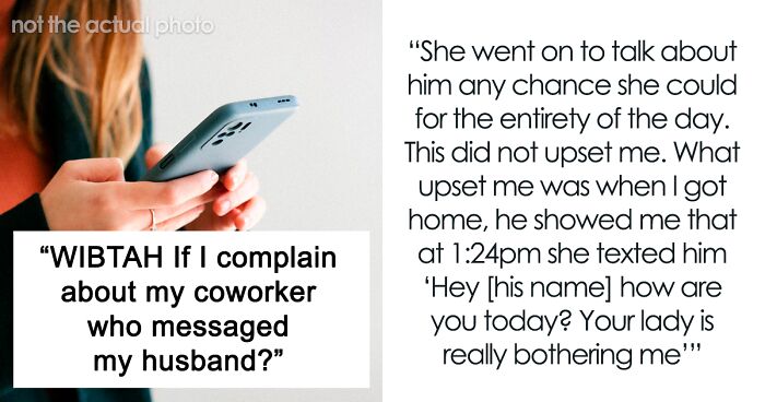 Woman Brings Her Husband To Work, Her Coworker Starts Texting Him