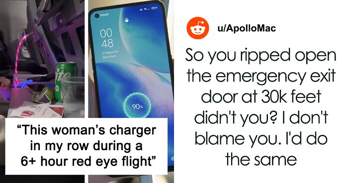 Selfish Lady Brings Flashing Charger On An Overnight Flight, Doesn’t Care If It Disrupts Others