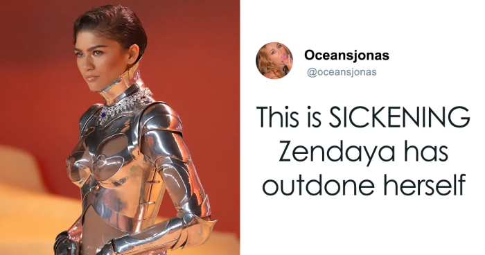 Zendaya Wore A Cheeky Metallic Look At The “Dune” Premiere, And Social Media Has The Same Odd Question