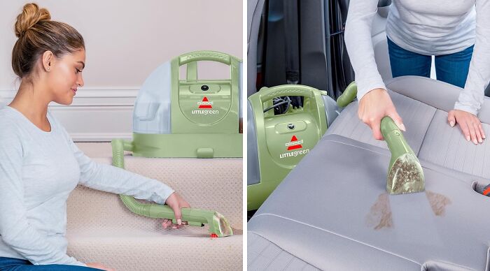 The Little Green Multi-Purpose Portable Carpet And Upholstery Cleaner: Your Convenient Solution For Deep Cleaning Carpets And Upholstery On-The-Go!