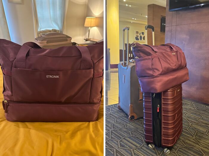 Jet-Set In Style: Etronik Travel Duffel Bag With USB Port & Smart Compartments!
