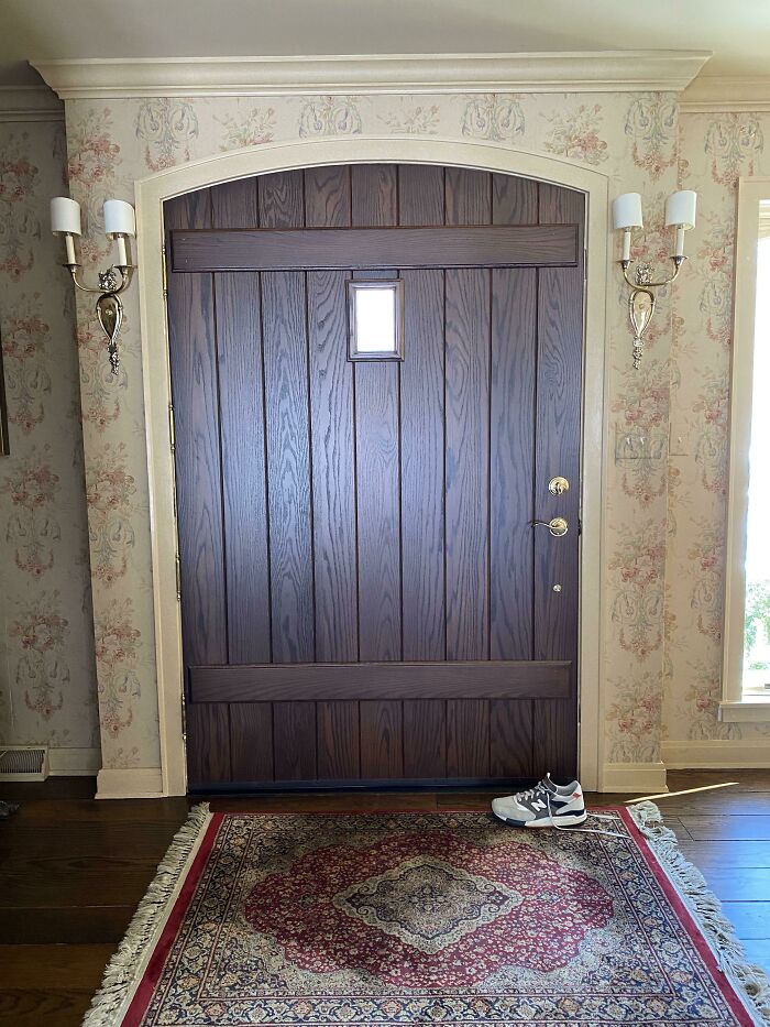 This Front Door My Parents Just Had Installed. Size 11 Men’s Shoe For Reference