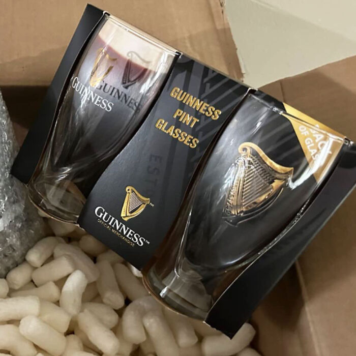 Raise Your Glasses To St. Paddy's: The Essential Guinness Beer Glass Twin Pack For Every Beer Lover's Celebration!