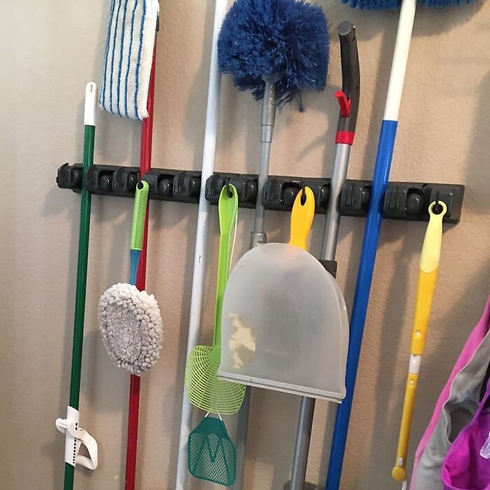 Hang Your Cleaning Items Right With Wall-Mounted Mop And Broom Holder 