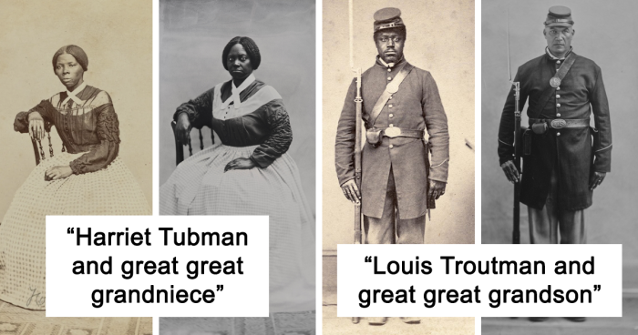 6 Side-By-Side Portraits Of Black Civil War Heroes And Their Direct Descendants