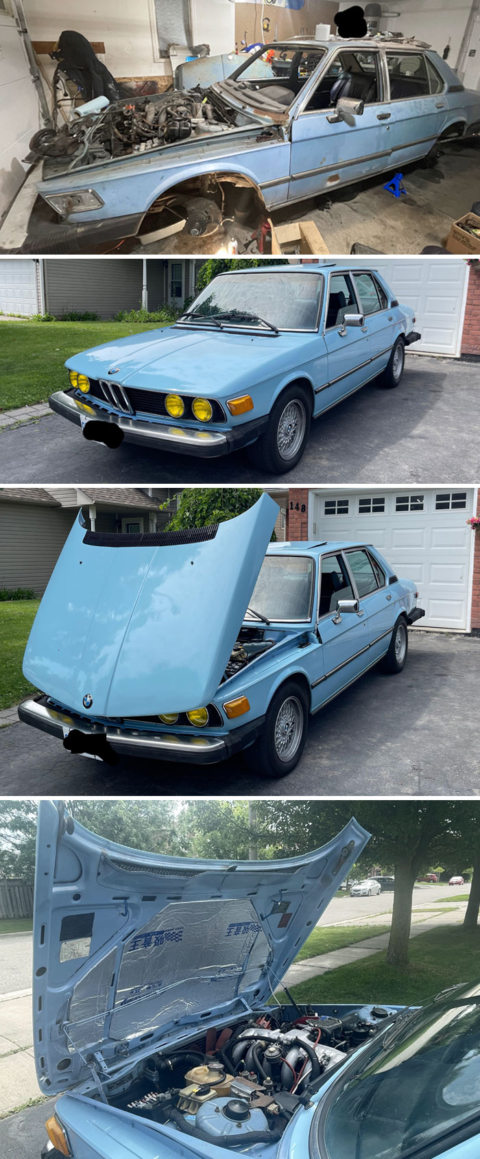 Before And After Of My '77 Bmw (E12) 530i (69k Miles) After A 1.5-Year Restoration Project