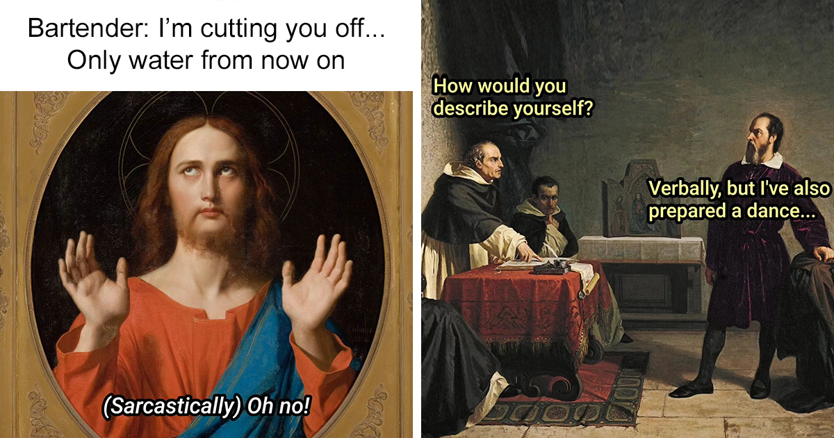 50 Witty Modern Takes On Classical Art By This Meme Creator (New Pics ...