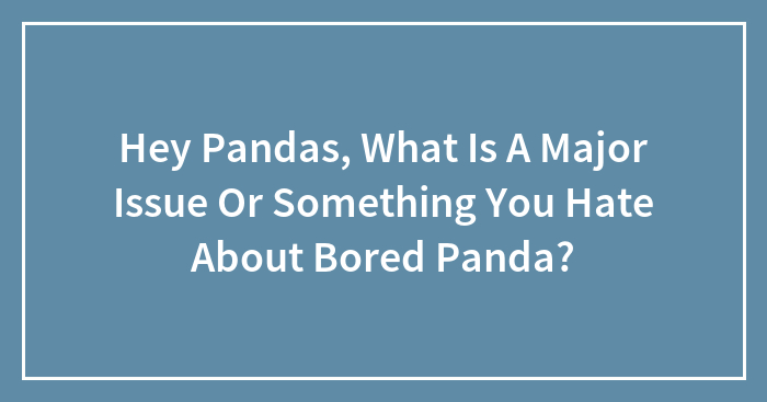 Hey Pandas, What Is A Major Issue Or Something You Hate About Bored Panda? (Closed)