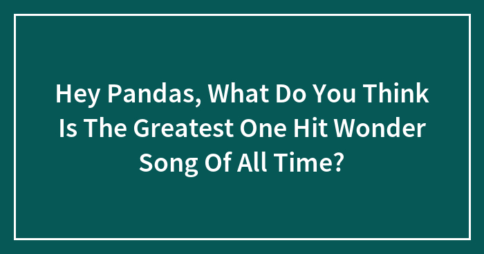 Hey Pandas, What Do You Think Is The Greatest One Hit Wonder Song Of All Time? (Closed)