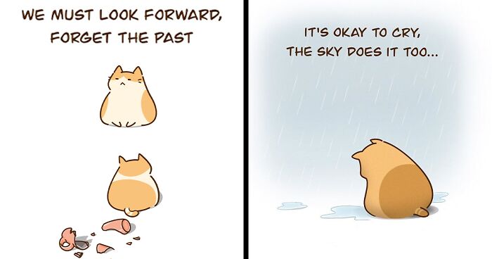 Artist Creates Wholesome Chubby Cat Comics That Might Brighten Your Day (19 Pics)