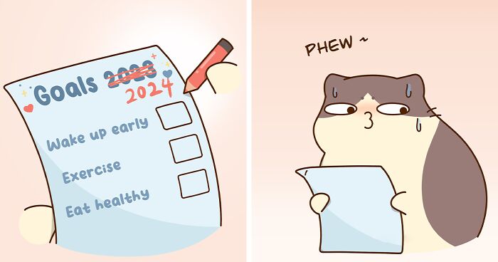 19 Wholesome Comics By Olive Yong Showing The Sweet And Naughty Side Of Chubby Cats