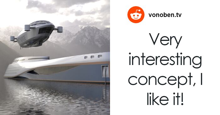 $1B Superyacht Designed To Have Its Own Detachable Airship And Travel 75 Knots Above Water