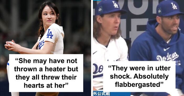 “Men Being Men”: Dodgers Dugout In “Shock” Watching Korean Actress Jeon Jong-seo Throw First Pitch