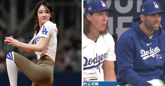 Dodgers Dugout Goes Viral After Funny Reactions To Korean Actress Jeon Jong-seo’s First Pitch