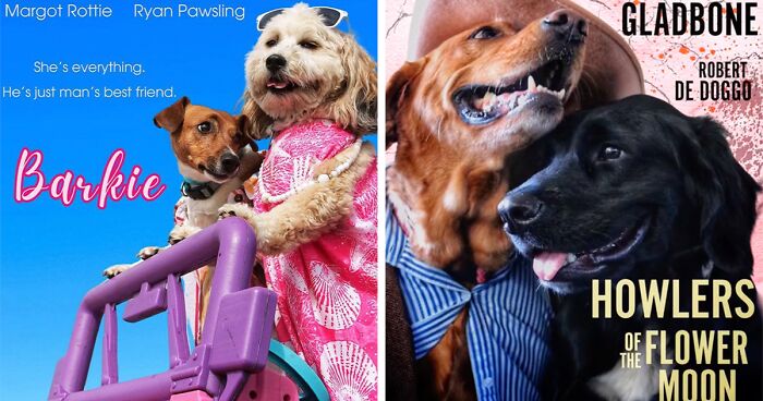 Dog Daycare Steals The Show, Recreating Hilarious Movie Posters Of Oscar-Nominated Films (10 Posters)