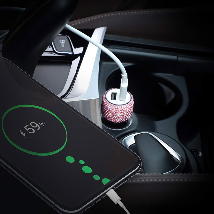 Ride Pretty With This Blingy Dual USB Charger, Your Slick New Co-Pilot In Fast Charging And Car Window Emergencies