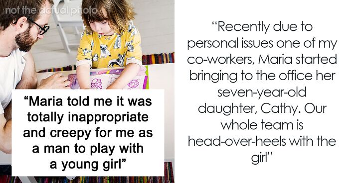 Man Plays With His Colleague's 7-Year-Old Daughter At Work, Gets Called A 