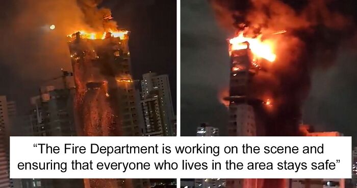 Fire Engulfs High-Rise Building In Brazil