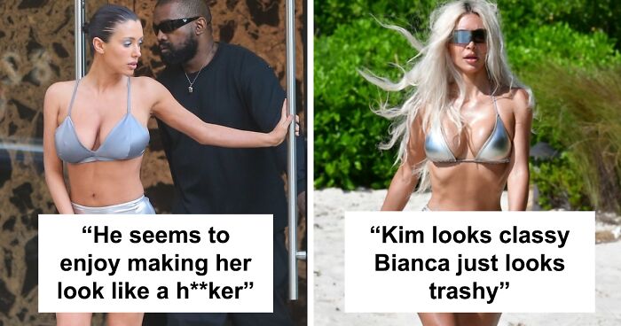 Bianca Censori Goes Out In Revealing Metallic Bikini Eerily Similar To Kim Kardashian Outfit