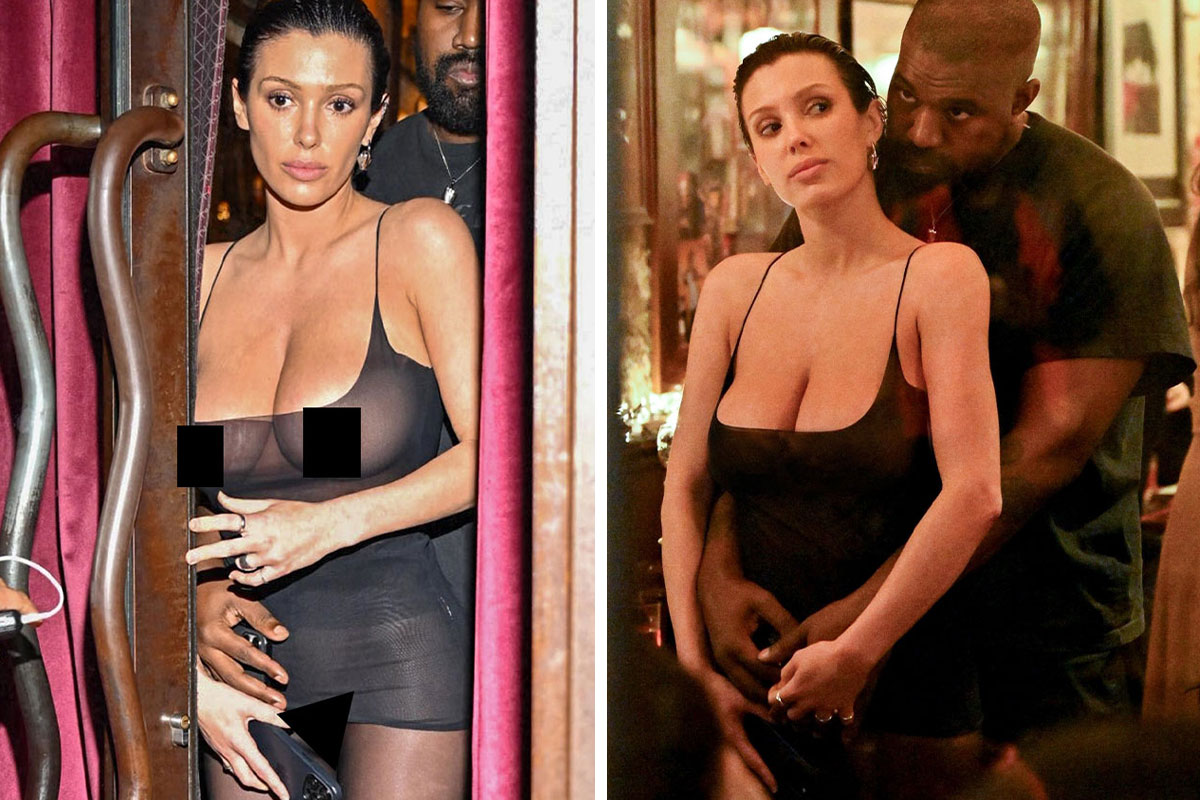 Bianca Censori goes braless in tight top and wears see-through