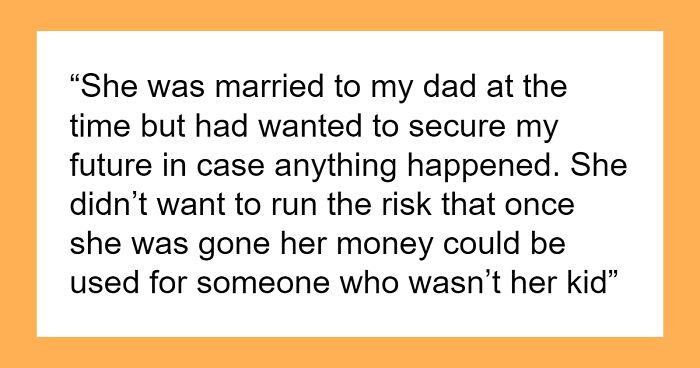 “AITA For Refusing To Share Money I Will Be Given At 18 With My Stepsister And Half Brother?”