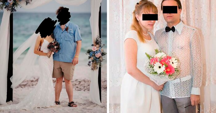 35 Cringe-Inducing Pics Of Grooms Who Couldn’t Dress Nice For Their Wedding