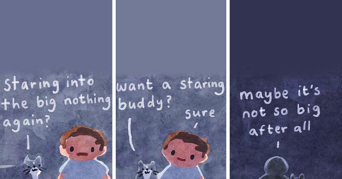 Artist Draws Wholesome Watercolor Comics About Mental Health (37 New Pics)