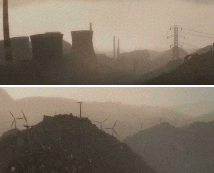 In The Opening Scene Of Wall-E (2008) There Are Wind Turbines And Nuclear Plants Built On Top Of Trash Mounds To Imply That Mankind Didn't Convert To Clean Energy Until It Was Too Late