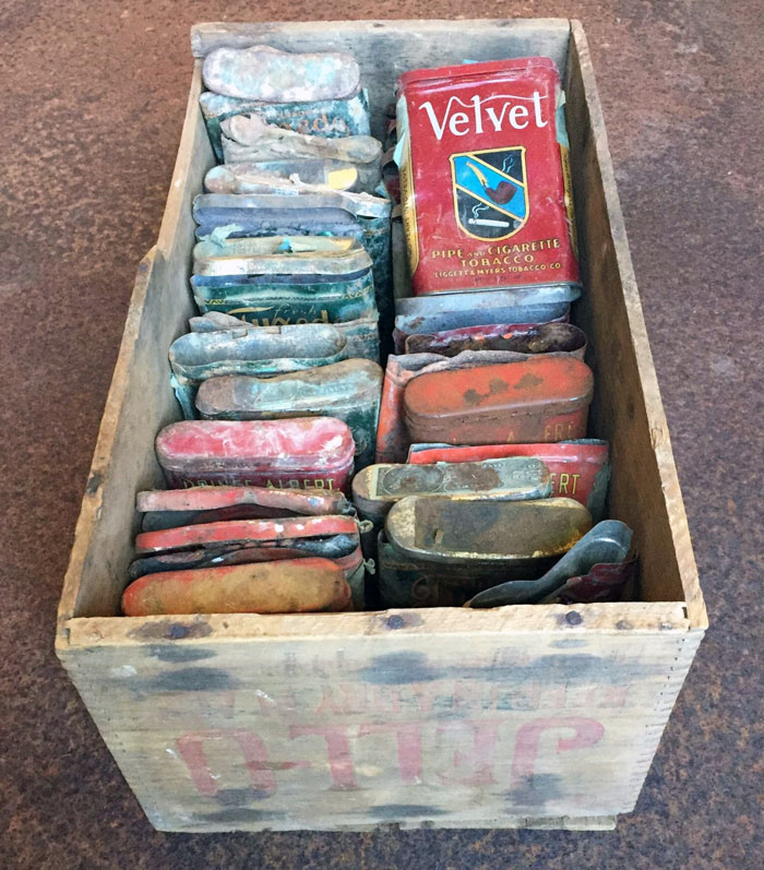 Old Tobacco Tins Discovered In Abandoned Mines