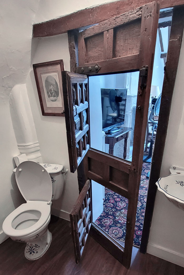 Our Hotel Bathroom Door Has Two Smaller Doors Inside The Door